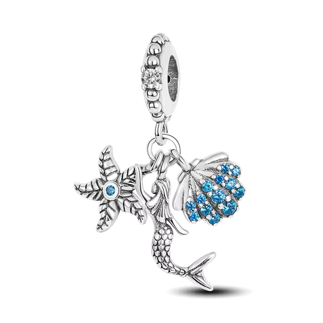 925 Mermaid Ocean Charm