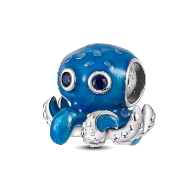 925 Baby Octopus Charm
